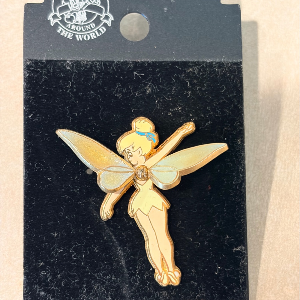 Disney Tinker Bell Flutter Spring Wings Enamel Pin with Pale Green Wings